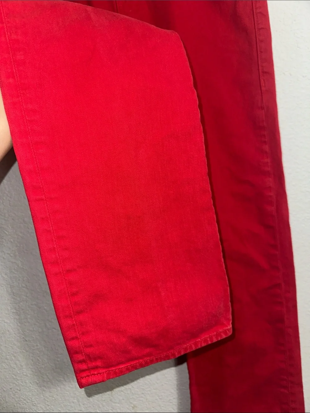 True Religion Red RickyJeans Relaxed Straight Denim Mens Size 34 Cotton